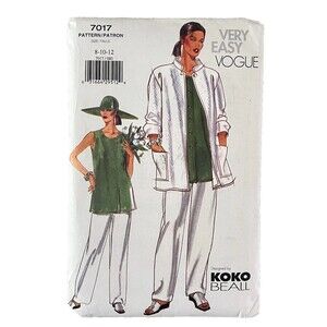 Vogue 7017 Sewing Pattern Jacket Tunic Pants Sizes 8-10-12 Resort Wear KOKO UC